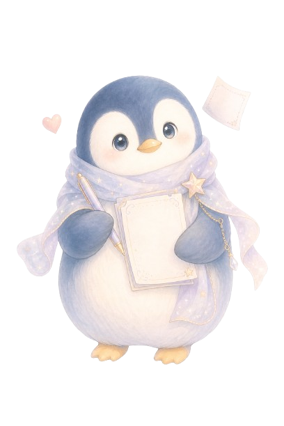 雪あかりのペンギン